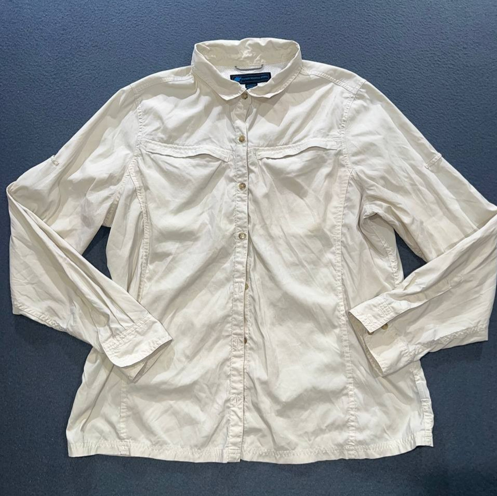 Eastern Mountain Sports Shirt Vented Long Sleeve Collared Hiking XL A010644